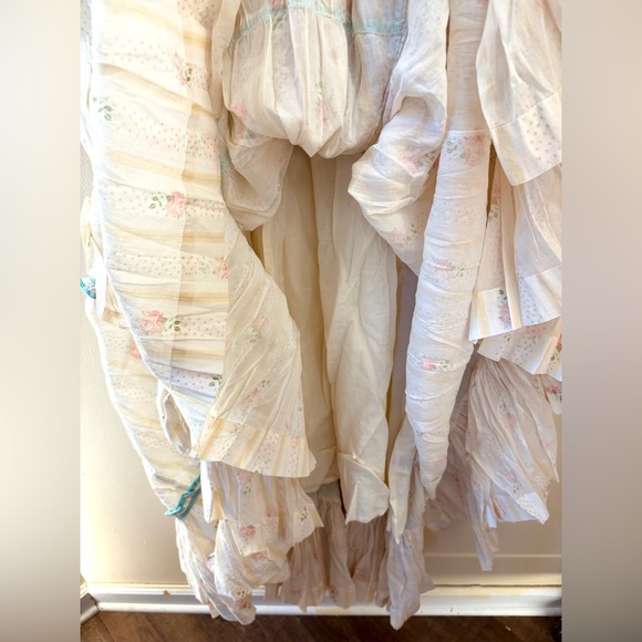 NEW Loveshackfancy Theo Dress Ruffled Cotton Maxi Cottage 4 Freepeople - Picture 9 of 14
